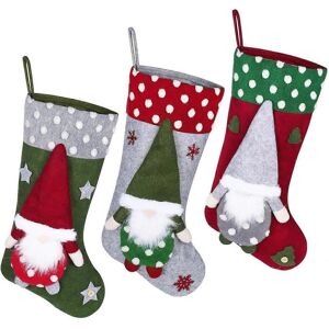 Unbranded (As show, One size) 3 Pack Christmas Stockings - Large Xmas Stockings - Tree Orn Unbranded (As show, One size) 3 Pack Christmas Stockings - Large Xmas Stockings - Tree Orn