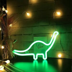 Unbranded (As show, One size) Dinosaur Shape Neon LED Light Sign(Dinosaur, Green)-310*20*1 Unbranded (As show, One size) Dinosaur Shape Neon LED Light Sign(Dinosaur, Green)-310*20*1