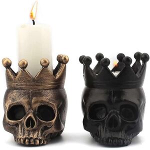 Unbranded (As show, One size) Skull candle holder (2 pieces, candles not included), candle Unbranded (As show, One size) Skull candle holder (2 pieces, candles not included), candle