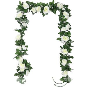 Unbranded (As show, One size) 2 packs of artificial rose vines (2.2m white), fake flower a Unbranded (As show, One size) 2 packs of artificial rose vines (2.2m white), fake flower a