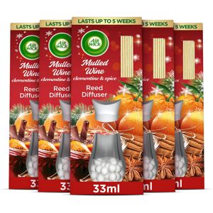 Air Wick Airwick Essential Oils Reed Diffuser Air Freshener Mulled Wine Scent, 5 Bottles Air Wick Airwick Essential Oils Reed Diffuser Air Freshener Mulled Wine Scent, 5 Bottles