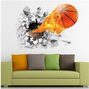 Unbranded (As show, One size) 3D Self-Adhesive Removable(Flying Fire Basketball (19.7" Unbranded (As show, One size) 3D Self-Adhesive Removable(Flying Fire Basketball (19.7"