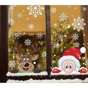 Unbranded (As show, One size) Christmas Window Stickers, Peeping Santa and Rudolph Window Unbranded (As show, One size) Christmas Window Stickers, Peeping Santa and Rudolph Window