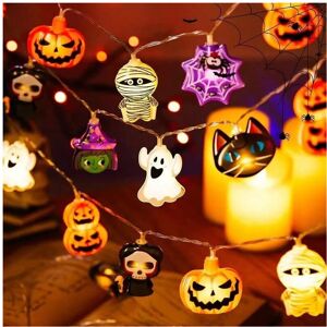 Gaatpot (MIX B, 3m 20LED) 1.5/3m Halloween LED Light String Pumpkin Ghost Spider Web Bat Gaatpot (MIX B, 3m 20LED) 1.5/3m Halloween LED Light String Pumpkin Ghost Spider Web Bat