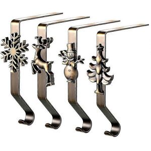 Unbranded (As show, One size) 4pcs Stocking Holders Fireplace Hook Christmas 10.5*10cm Unbranded (As show, One size) 4pcs Stocking Holders Fireplace Hook Christmas 10.5*10cm