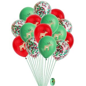 Unbranded (As show, One size) 30 Pieces Christmas Latex Balloons, 12 Inch Green Red Balloo Unbranded (As show, One size) 30 Pieces Christmas Latex Balloons, 12 Inch Green Red Balloo