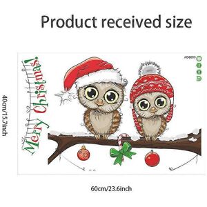 Unbranded (As show, One size) Christmas owl bedroom, living room, window glass, wall beaut Unbranded (As show, One size) Christmas owl bedroom, living room, window glass, wall beaut