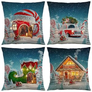 Unbranded (As show, One size) 4pcs Christmas Pillow Covers -45*45cm Christmas Decorations Unbranded (As show, One size) 4pcs Christmas Pillow Covers -45*45cm Christmas Decorations