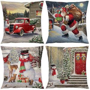 Unbranded (As show, One size) 4pcs Christmas Pillow Covers -45*45cm Christmas Decorations Unbranded (As show, One size) 4pcs Christmas Pillow Covers -45*45cm Christmas Decorations