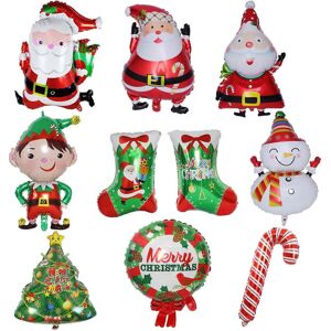 Unbranded (As show, One size) Ballon de Nol 9PCS Ballons en Aluminium Gonflable Pre Nol Ar Unbranded (As show, One size) Ballon de Nol 9PCS Ballons en Aluminium Gonflable Pre Nol Ar
