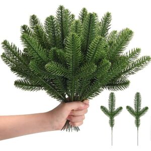 Unbranded (As show, One size) Lot de 50 branches de sapin artificielles feuilles persista Unbranded (As show, One size) Lot de 50 branches de sapin artificielles feuilles persista