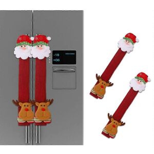 Unbranded (As show, One size) 2 Pieces Pair of Christmas Fridge Handle Covers Fridge Handl Unbranded (As show, One size) 2 Pieces Pair of Christmas Fridge Handle Covers Fridge Handl