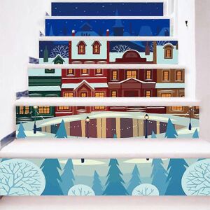 Unbranded (As show, One size) 6 Pcs Christmas 3D Stair Stickers, Christmas Eve Elk Stair R Unbranded (As show, One size) 6 Pcs Christmas 3D Stair Stickers, Christmas Eve Elk Stair R