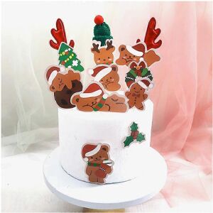Unbranded (As show, One size) 13pcs Christmas Cake Decorations, Merry Christmas Cupcake To Unbranded (As show, One size) 13pcs Christmas Cake Decorations, Merry Christmas Cupcake To