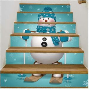 Unbranded (As show, One size) 3D Christmas stair stickers waterproof for stair renovationC Unbranded (As show, One size) 3D Christmas stair stickers waterproof for stair renovationC