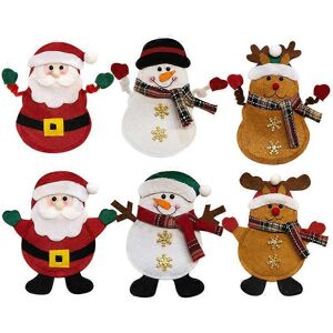 Unbranded (As show, One size) Christmas Santa Snowman Elk Silverware Holders - Xmas Party Unbranded (As show, One size) Christmas Santa Snowman Elk Silverware Holders - Xmas Party