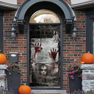 Unbranded (As show, One size) Halloween 3D Goblin Blood Handprint Door Stickers, 30 x 79 I Unbranded (As show, One size) Halloween 3D Goblin Blood Handprint Door Stickers, 30 x 79 I