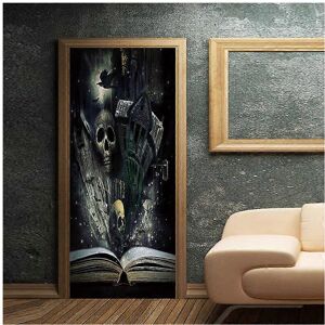 Unbranded (As show, One size) Halloween 3D dark book Door Stickers, 30 x 80 Inches Horribl Unbranded (As show, One size) Halloween 3D dark book Door Stickers, 30 x 80 Inches Horribl