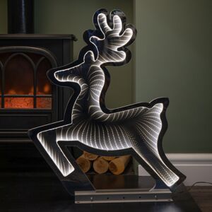 Samuel Alexander 60cm LED Infinity Ice White Leaping Reindeer Christmas Decoration Samuel Alexander 60cm LED Infinity Ice White Leaping Reindeer Christmas Decoration