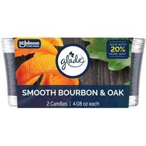 Glade 1-Wick Scented Candle Jar Smooth Bourbon & Oak Air Freshener Infused wit Glade 1-Wick Scented Candle Jar Smooth Bourbon & Oak Air Freshener Infused wit
