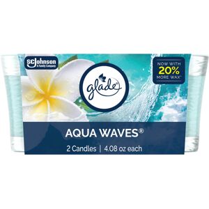 Glade 1-Wick Scented Candle Jar Aqua Waves Air Freshener Infused with Essentia Glade 1-Wick Scented Candle Jar Aqua Waves Air Freshener Infused with Essentia