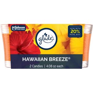Glade 1-Wick Scented Candle Jar Hawaiian Breeze Air Freshener Infused with Ess Glade 1-Wick Scented Candle Jar Hawaiian Breeze Air Freshener Infused with Ess