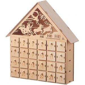 TOPSRJYL (D) Christmas Advent Calendar Wooden 24 Empty Drawers House Shape Countdown Cale TOPSRJYL (D) Christmas Advent Calendar Wooden 24 Empty Drawers House Shape Countdown Cale