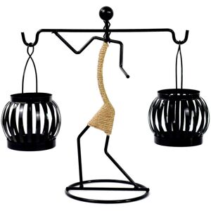 Unbranded (D payment, Leopard) Iron Candle Holders Abstract Man Candlestick Desktop Art De Unbranded (D payment, Leopard) Iron Candle Holders Abstract Man Candlestick Desktop Art De