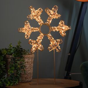 Samuel Alexander Rose Gold Snowflake Christmas Decoration - 45cm Snowflake with LEDs Samuel Alexander Rose Gold Snowflake Christmas Decoration - 45cm Snowflake with LEDs
