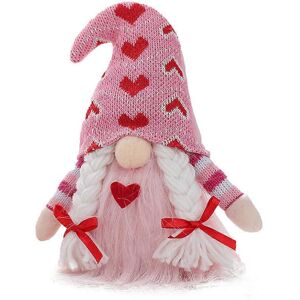 Unbranded (As show, One size) Valentines Day Gnome Plush Scandinavian Tomte Elf Decoration Unbranded (As show, One size) Valentines Day Gnome Plush Scandinavian Tomte Elf Decoration