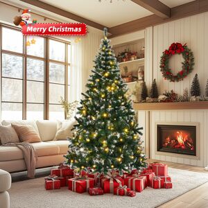 Unbranded 7FT Snow Tipped Artificial 1100 Branch Tips Christmas Tree w/ DIY 150 Warm Light Unbranded 7FT Snow Tipped Artificial 1100 Branch Tips Christmas Tree w/ DIY 150 Warm Light