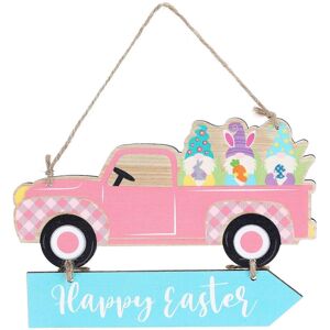 Unbranded (As show, One size) Happy Easter Hanging Ornaments Gnome Truck Carrot Pendant Si Unbranded (As show, One size) Happy Easter Hanging Ornaments Gnome Truck Carrot Pendant Si