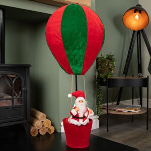 Premier 1m Tall Plush Santa Christmas Hot Air Balloon with Extension Pole Hanging or Tab Premier 1m Tall Plush Santa Christmas Hot Air Balloon with Extension Pole Hanging or Tab