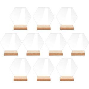 Unbranded (BT053, One size) 10pcs Wedding Table Sign Number Holder with Wooden Base Displa Unbranded (BT053, One size) 10pcs Wedding Table Sign Number Holder with Wooden Base Displa