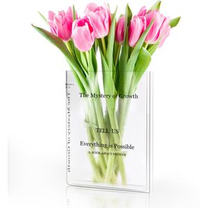 Unbranded Clear Acrylic Flower Vase for Aesthetic Room Decor Book Vase for Flowers Ref:gyj Unbranded Clear Acrylic Flower Vase for Aesthetic Room Decor Book Vase for Flowers Ref:gyj