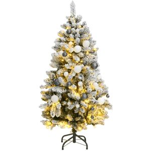 vidaXL Artificial Hinged Christmas Tree 150 LEDs & Ball Set 120 cm - Christmas Tree vidaXL Artificial Hinged Christmas Tree 150 LEDs & Ball Set 120 cm - Christmas Tree