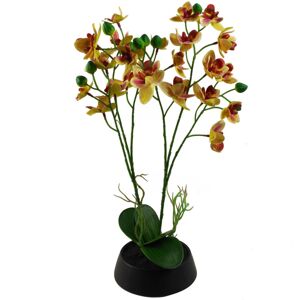 Leaf 43cm Pink Yellow Artificial Orchid in Ceramic Planter Leaf 43cm Pink Yellow Artificial Orchid in Ceramic Planter