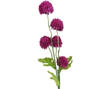 Leaf 50cm Dahlia Pompom Pink Artificial Stem Leaf 50cm Dahlia Pompom Pink Artificial Stem