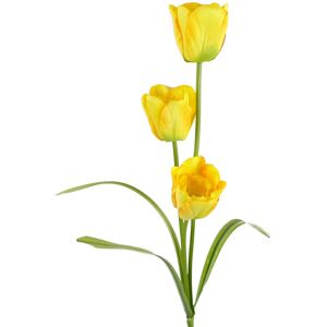Leaf 80cm Artificial Tulip Yellow Stem Leaf 80cm Artificial Tulip Yellow Stem