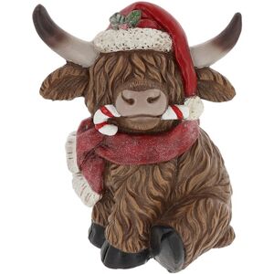 Shudehill Giftware (Extra Large) Merry Christmas Highland Cows Ornament Figurine Shudehill Giftware (Extra Large) Merry Christmas Highland Cows Ornament Figurine
