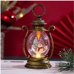 Gaatpot (Bronze Snowman) Christmas decorations retro portable lantern creative gift part Gaatpot (Bronze Snowman) Christmas decorations retro portable lantern creative gift part