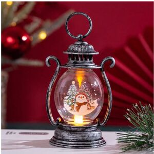 Gaatpot (Ancient Silver Snowman) Christmas decorations retro portable lantern creative g Gaatpot (Ancient Silver Snowman) Christmas decorations retro portable lantern creative g