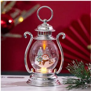 Gaatpot (Silver Snowman) Christmas decorations retro portable lantern creative gift part Gaatpot (Silver Snowman) Christmas decorations retro portable lantern creative gift part