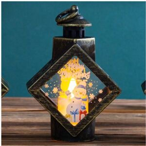 Gaatpot (Bronze-Snowman) Christmas decorations creative wind lantern scene layout props Gaatpot (Bronze-Snowman) Christmas decorations creative wind lantern scene layout props