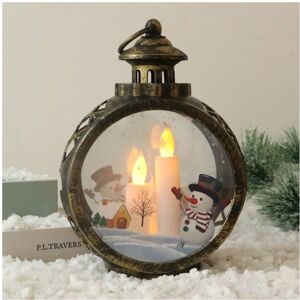 Gaatpot (Bronze Large-Snowman) Christmas decoration supplies LED candle lights round Chr Gaatpot (Bronze Large-Snowman) Christmas decoration supplies LED candle lights round Chr
