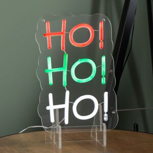 Premier 29cm Light up Hanging or Freestanding Christmas Ho Ho Ho Neon Sign Premier 29cm Light up Hanging or Freestanding Christmas Ho Ho Ho Neon Sign