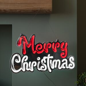 Premier 40cm Light up Hanging Merry Christmas Infinity Mirror Decoration with LEDs Premier 40cm Light up Hanging Merry Christmas Infinity Mirror Decoration with LEDs