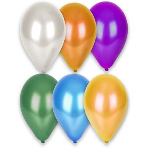 Rubies 12 Multicolored Metallic Balloons 28 cm Rubies 12 Multicolored Metallic Balloons 28 cm