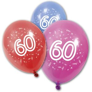 Rubies 8 Latex balloons 60th birthday 30 cm Rubies 8 Latex balloons 60th birthday 30 cm