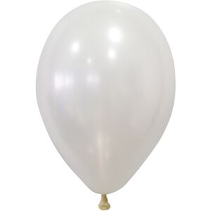 Rubies 50 White Metallic Balloons 30 cm Rubies 50 White Metallic Balloons 30 cm